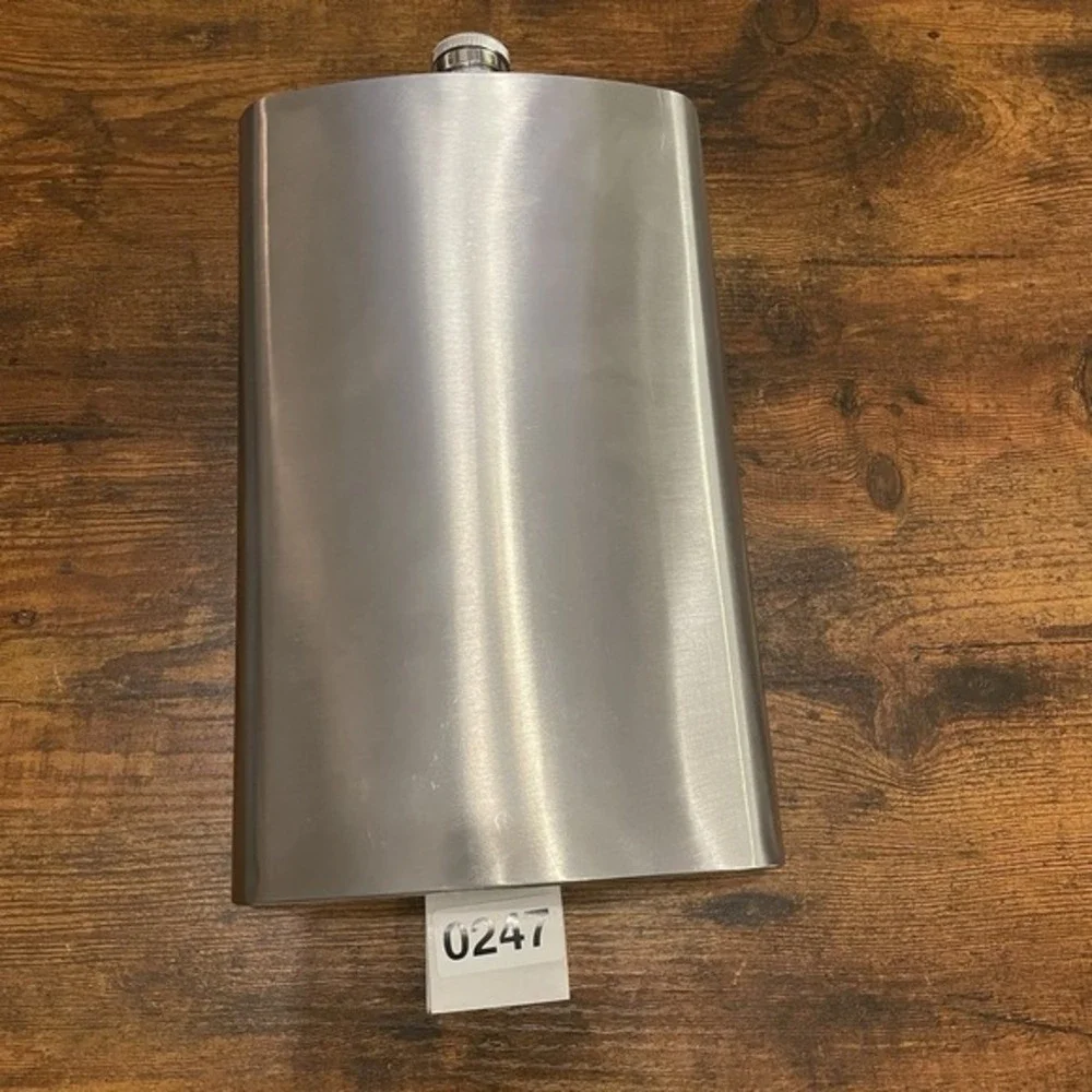 ✅ 64 oz Stainless Steel Hip Flask Jumbo Giant Oversized Liquor Canteen #️⃣0247